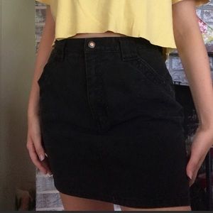 Vintage Black denim mini skirt